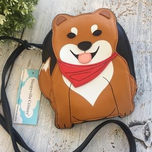 Sleepyville Critters Shiba Inu Puppy Dog Bag Purse